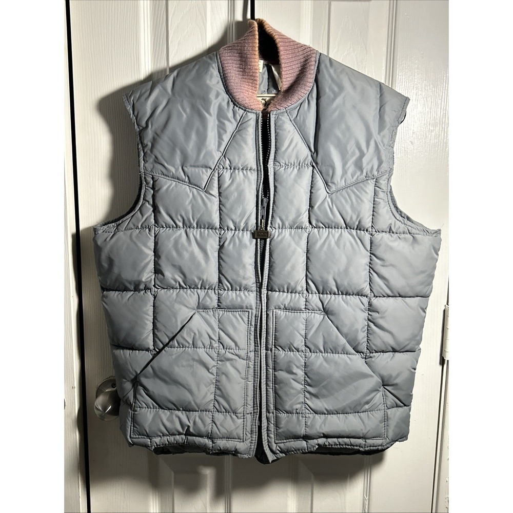 Vintage Walls Blizzard Insulated Vest Mens Size M Gray Made In USA Puffer 80s/90